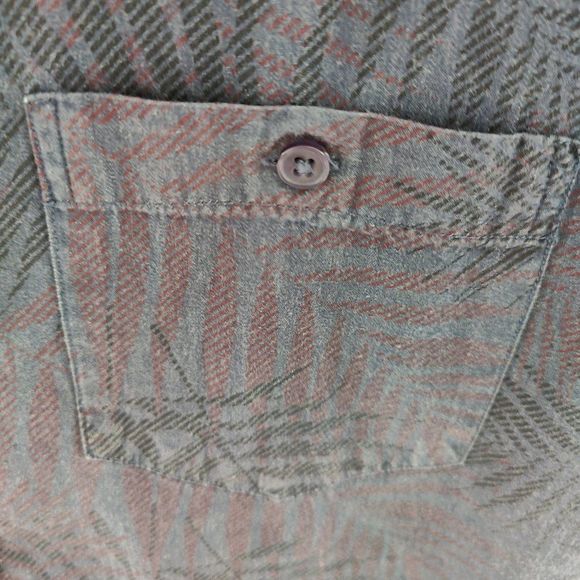 Sears Vintage Short Sleeve Button up Shirt with dark floral design, Size 2XL - Picture 8 of 14